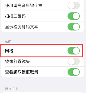 靖西苹果手机维修网点分享iPhone如何开启九宫格构图功能 