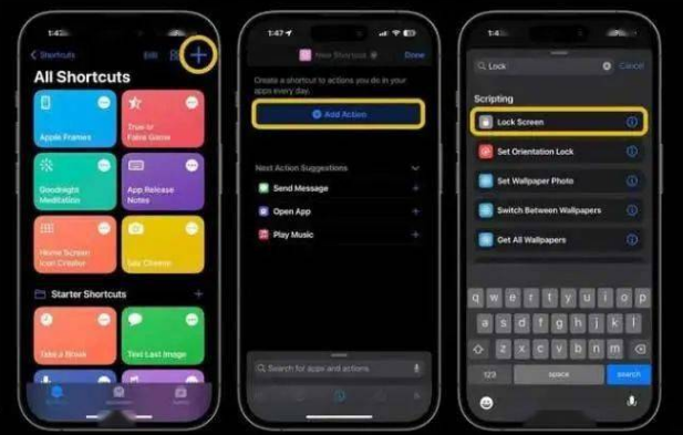 靖西苹果14锁屏维修店分享iPhone14升级iOS16.4后如何创建锁屏快捷方式 