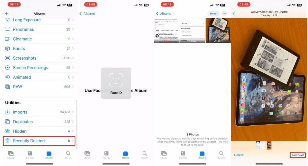 靖西苹果14维修分享 iPhone14 上恢复已删除的照片 