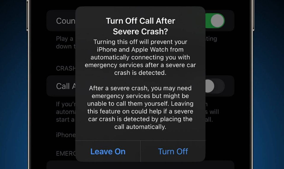 靖西苹果14维修分享 iPhone 14 和 Apple Watch 上关闭崩溃检测 
