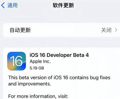 靖西苹果手机维修分享iOS16 Beta4 更新内容及升级建议 