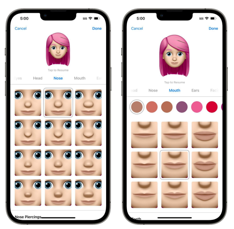 靖西苹果手机维修分享​iOS 16中的拟我表情有了哪些变化和升级 