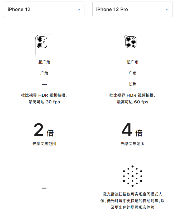 靖西苹果手机维修分享苹果 iPhone 12 与 iPhone 12 Pro 选哪款 